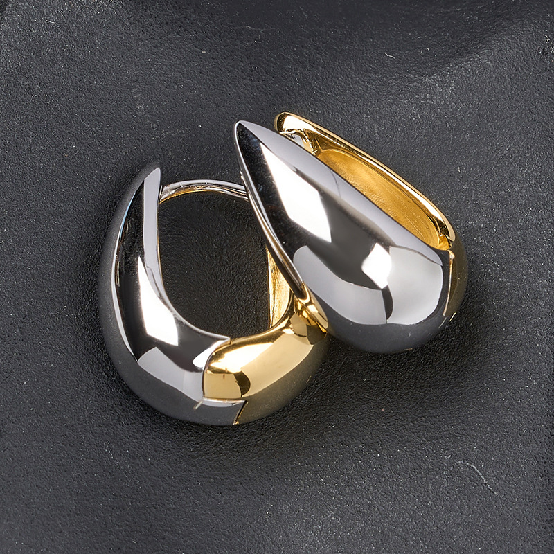 VENTFILLE-pendiente empalmado geométrico de plata 925 para mujer y niña, joyería asimétrica circular, regalo, triangulación de envíos