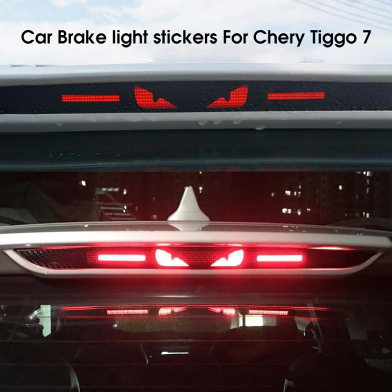 Auto Aufkleber Zubehör Rücklicht Bremslichter Lampe Schutz Carbon Faser Abdeckungen Styling Mit Original Für Chery Logo Tiggo7