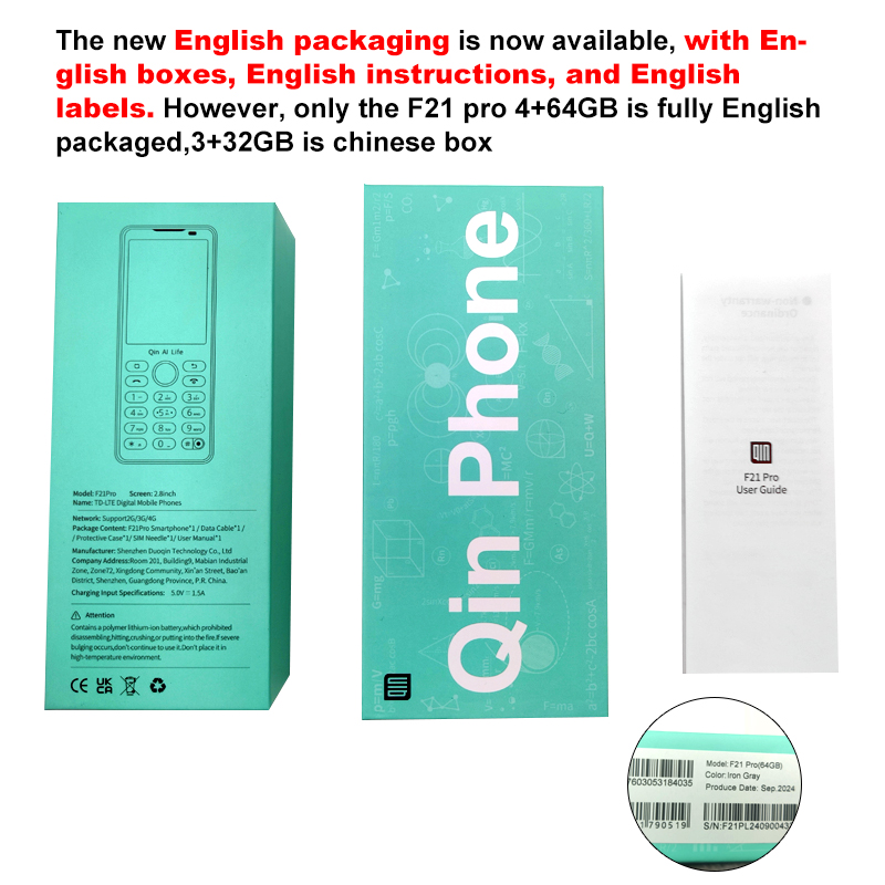 Google Play Store New Qin F21 Pro Smart Touch Screen Phone 2.8 Inch 3GB + 32GB / 4GB 64GB Bluetooth 5.0