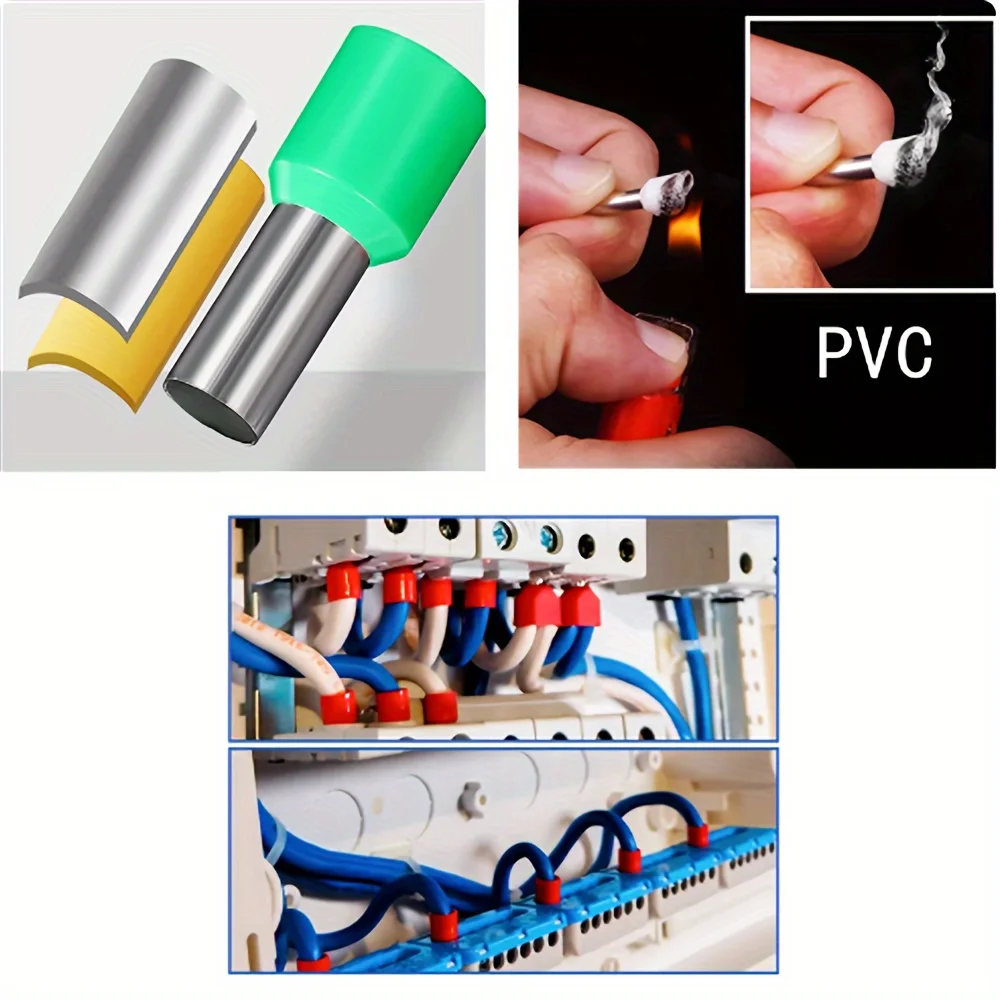 400 ชิ้น/กล่อง Ve Tubular CRIMP TERMINALS-ฉนวนขั้วต่อสายไฟเพื่อการเชื่อมต่อไฟฟ้าที่ปลอดภัย