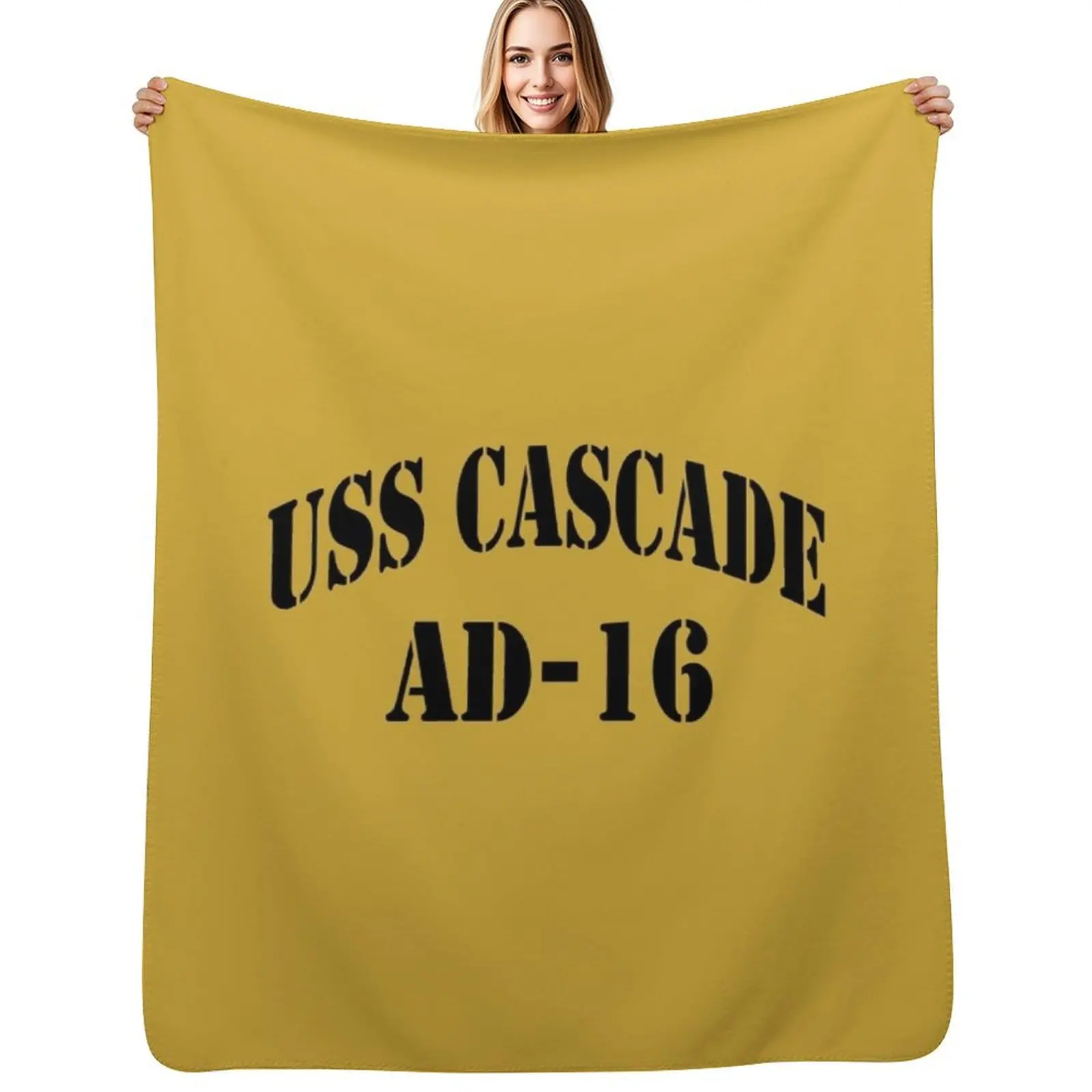 USS CASCADE (AD-16) SHIP'S STORE Selimut Lempar Ide Hadiah Valentine Retro Selimut Berbulu Bayi