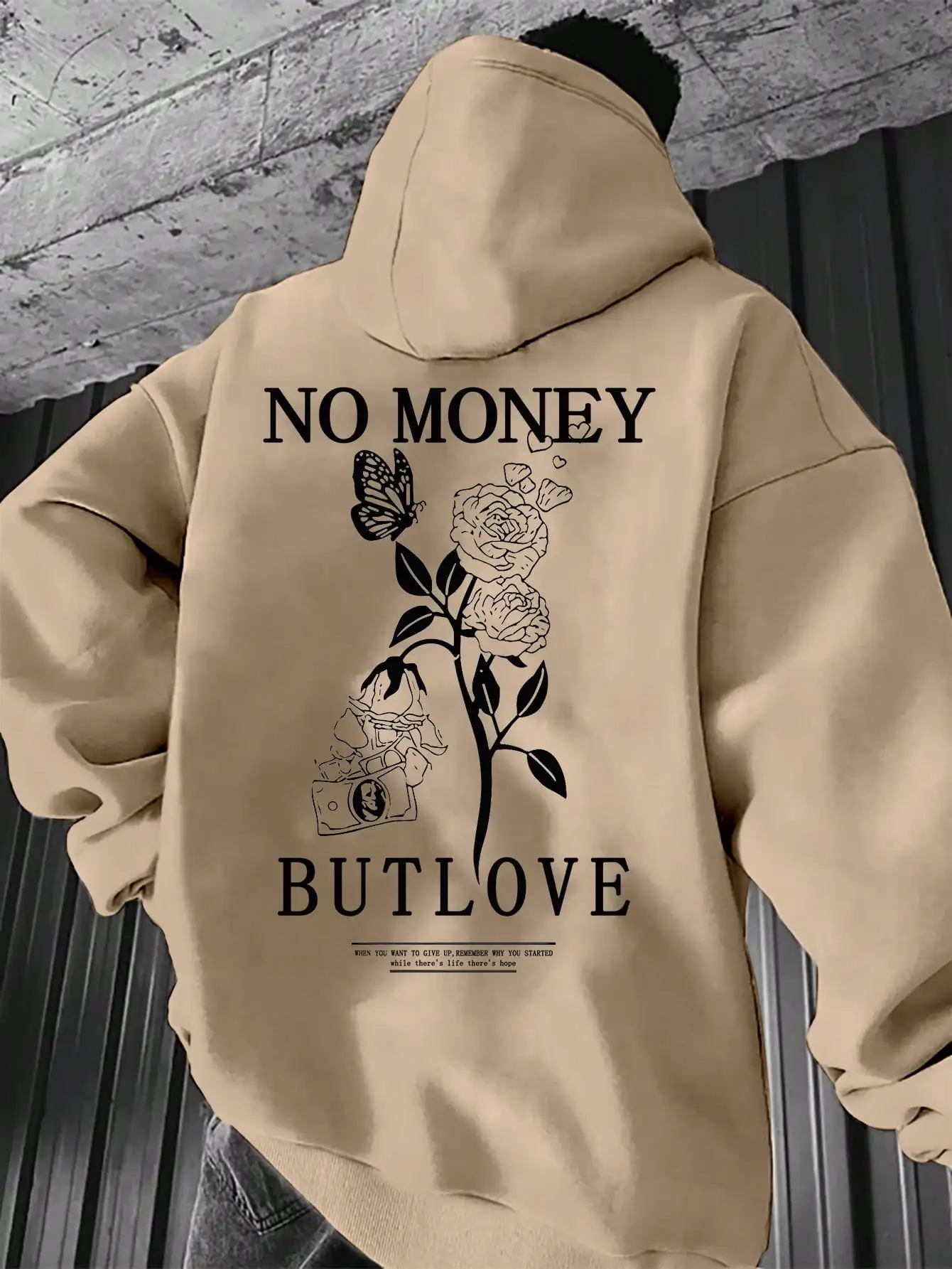 Chaqueta con capucha estilo pareja de primavera y otoño a la moda nueva sudadera holgada de lana con capucha con estampado de letras florales para hombre S-3XL