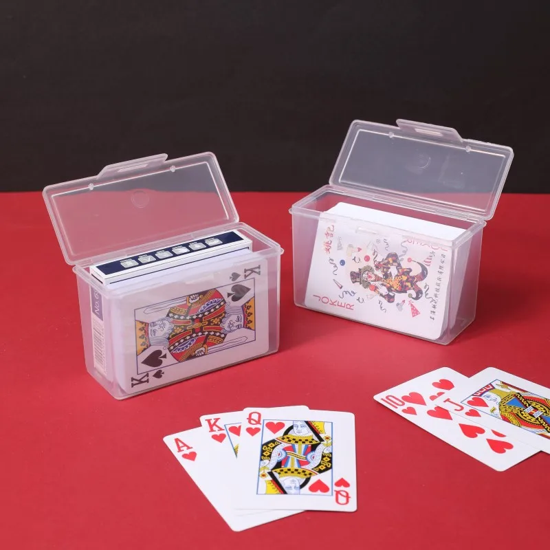 Neue Transparente Kunststoff Boxen Spielkarten Container PP Lagerung Fall Verpackung Poker Spiel Karte Box Für Brettspiele