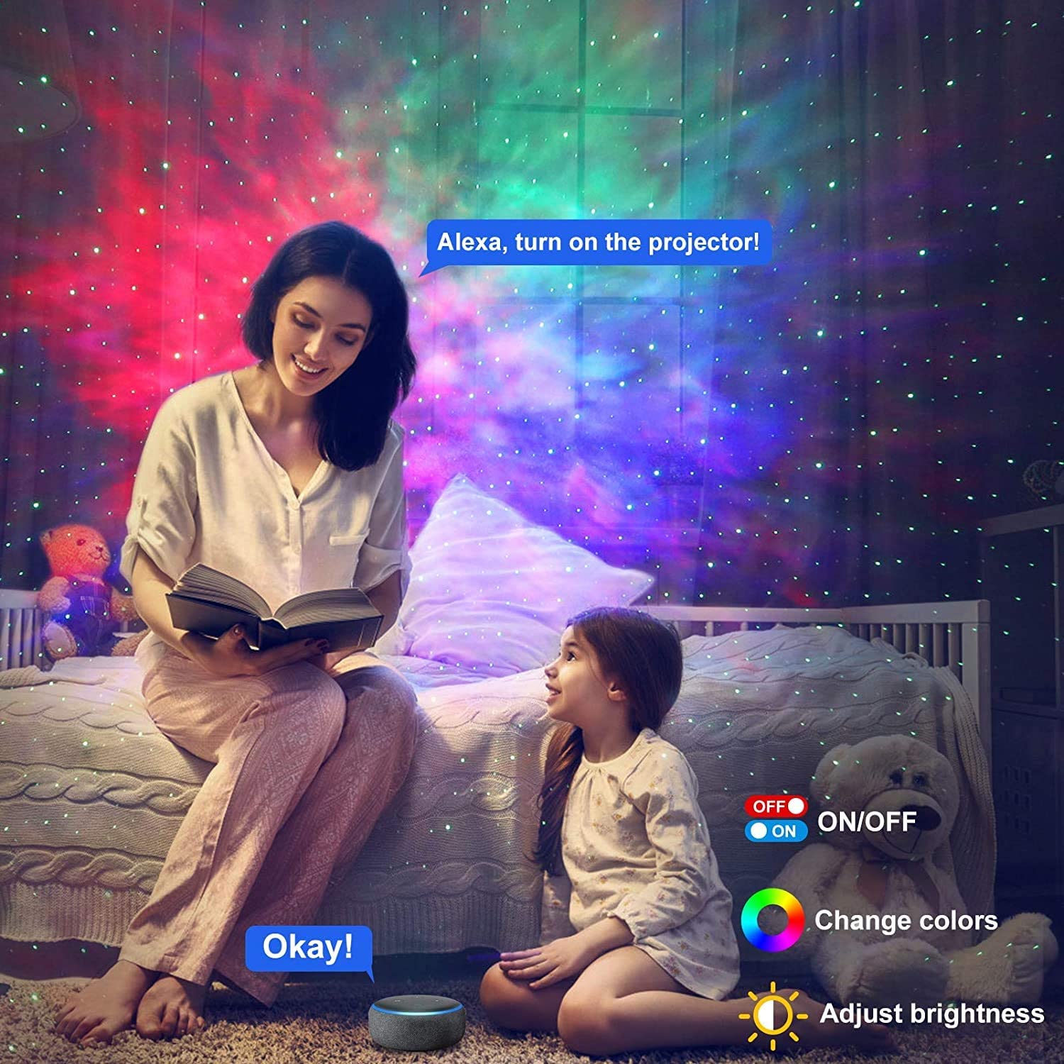 Smart Galaxy Star Projektor Nachtlicht App Gesteuert Nebula Decke Nachtlicht Für Gaming Zimmer Schlafzimmer Dekor
