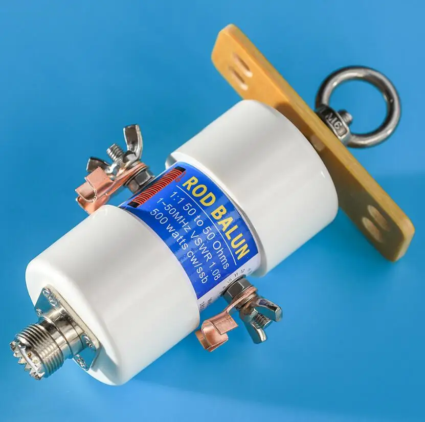 1-50MHz 500Watt HF Balun DIY Antena à prova d'água Balun de tensão 1:1 Balun com conector UHF fêmea (SO-239)