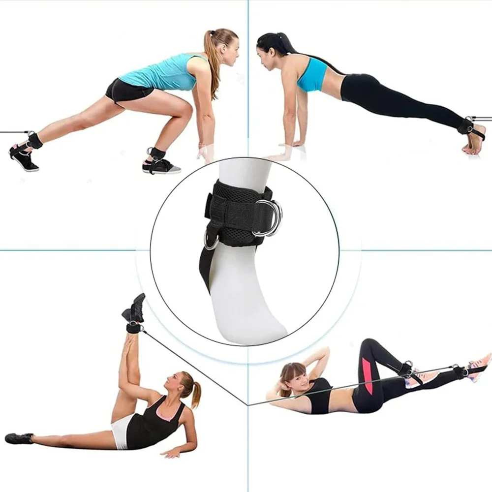 1/2Pcs New Ankle Straps for Cable Machines Kickbacks - Adjustable Comfort Ankle Cable Attachments for Gym Ankle Leg Extensions