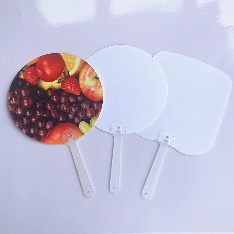 30 pz/lotto Doppi Lati Stampa Pubblicità Ventilatore di Plastica Sublimazione Ventola Pubblicità Vuota Per Laurea Personalizzata/Regalo Pubblicitario