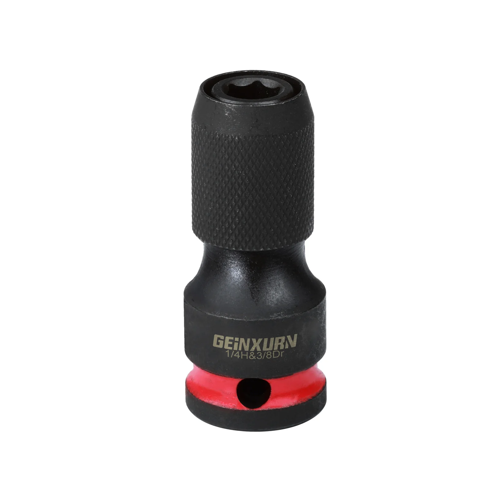 Portapuntas de destornillador de impacto Geinxurn, accionamiento cuadrado de 3/8 pulgadas a adaptador de enchufe hexagonal de liberación rápida de 1/4 pulgadas con puntas de destornillador