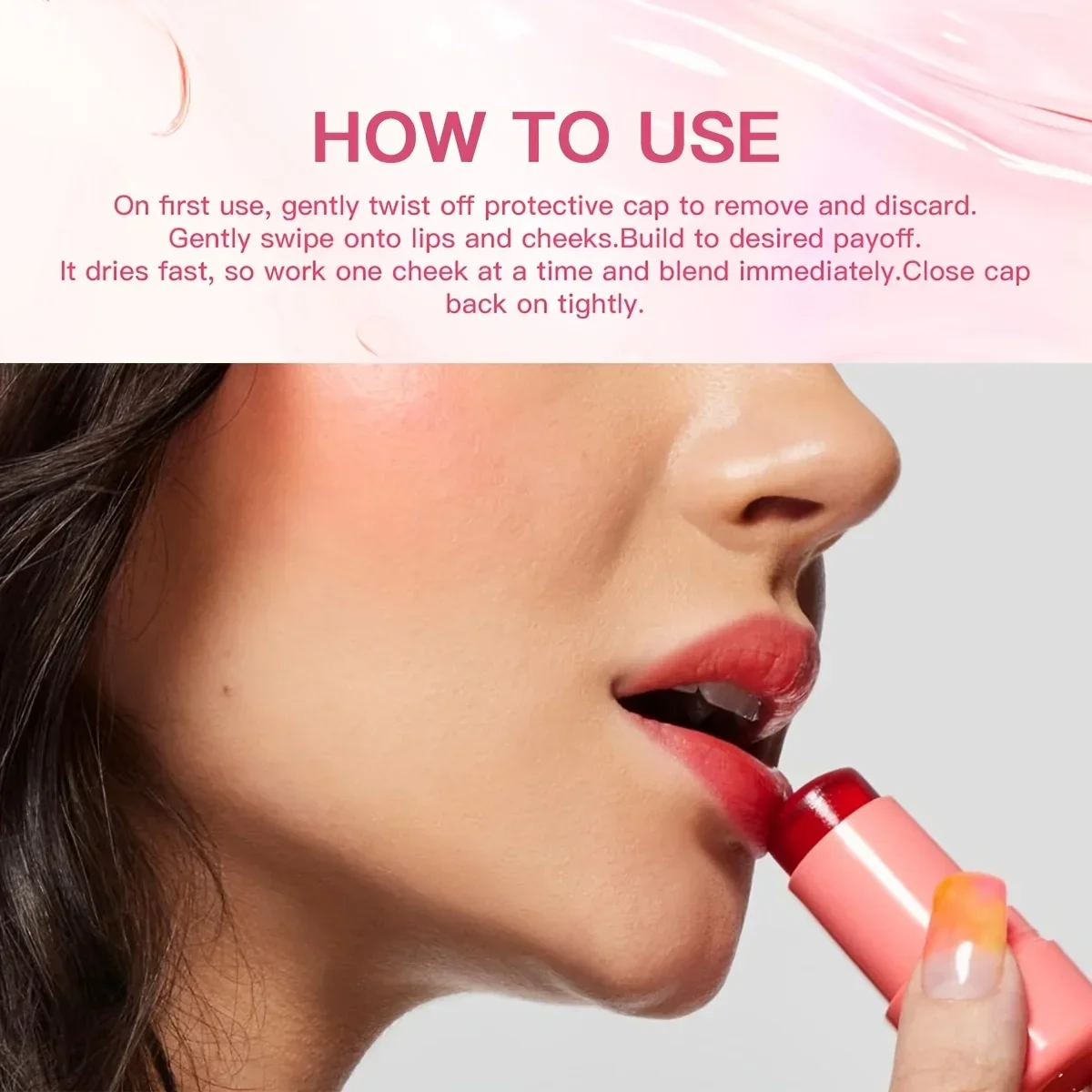 บลัชออนเนื้อเจลลี่ 4 สี ลิปบาล์ม อายแชโดว์ 3-in-1 บลัชออนเนื้อแมทท์อเนกประสงค์ บำรุงริมฝีปากให้ชุ่มชื้น กระจ่างใส