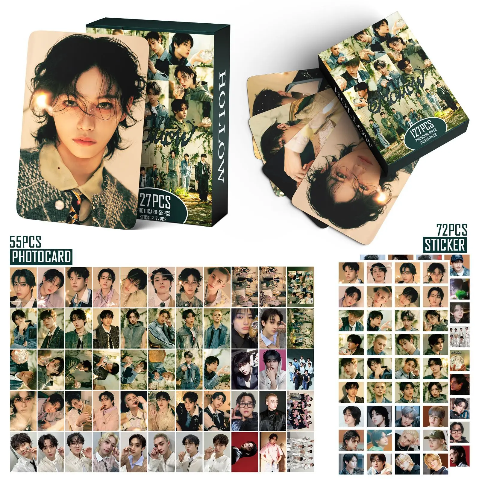 Novo 127 pçs kpop skz menino adesivos photocard oco novo álbum coreano estrela lomo cartões foto impressão cartão conjunto fãs coleção cartão postal