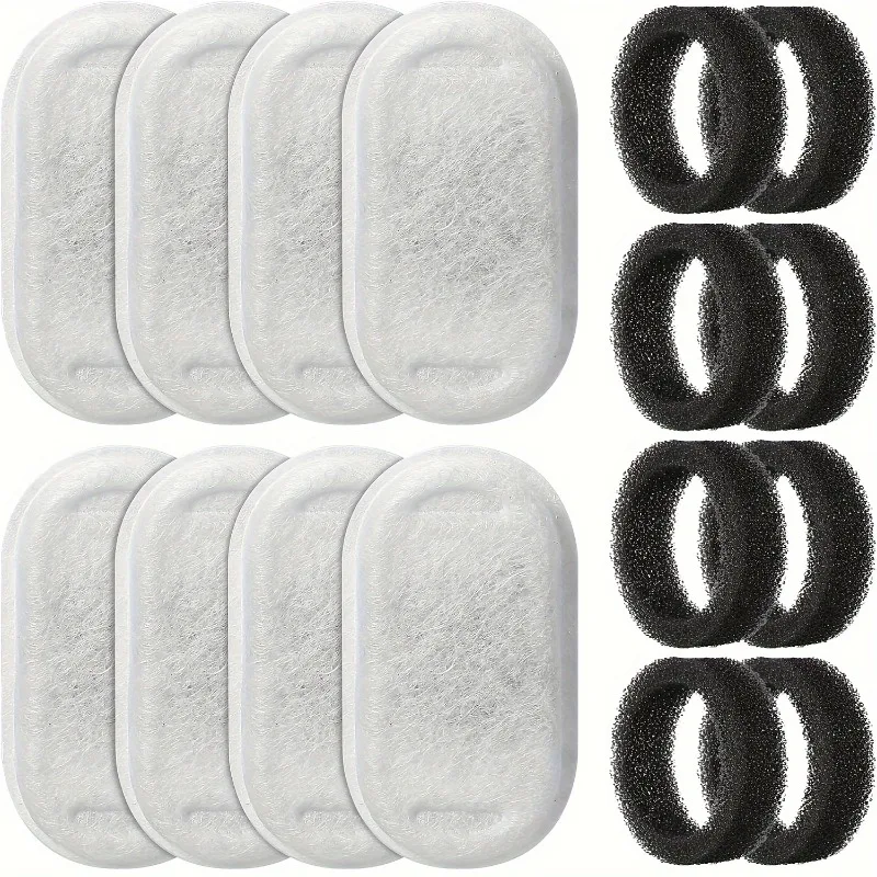 8PCS Cat Water Fountain Replacement Filters - for Clean Drinking Water - Fits Multiple Models Ideal for Small Animals Dispenser