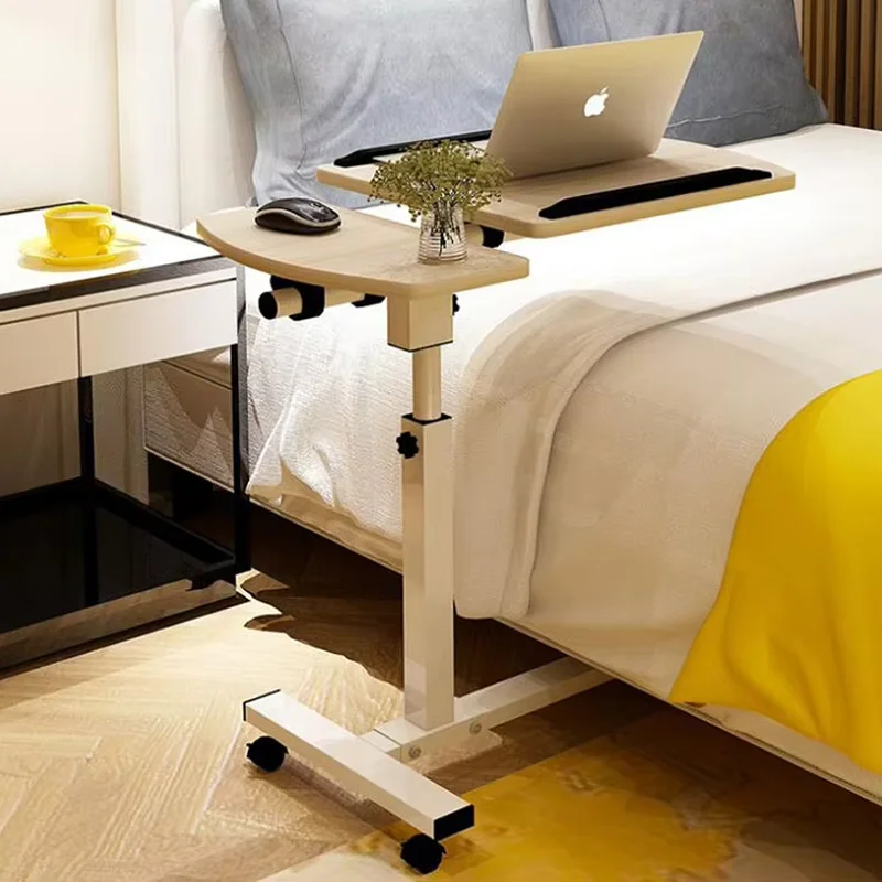 Escritorio ajustable para ordenador portátil con ruedas, mesa giratoria para ordenador de pie para sofá, mesita de noche, escritorio con soporte elevador para portátil, mesa auxiliar