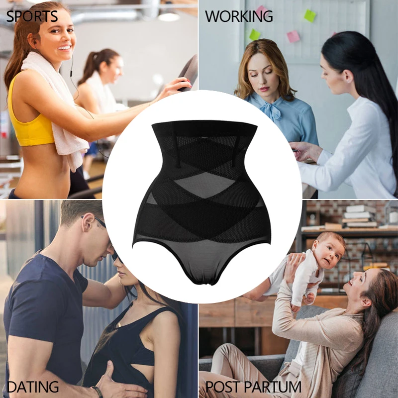 เซ็กซี่ Cross Body Shaper กางเกงเอวสูงผู้หญิงชุดชั้นใน Belly Tummy Control เทรนเนอร์ Shapewear ชุดชั้นในกระชับสัดส่วน
