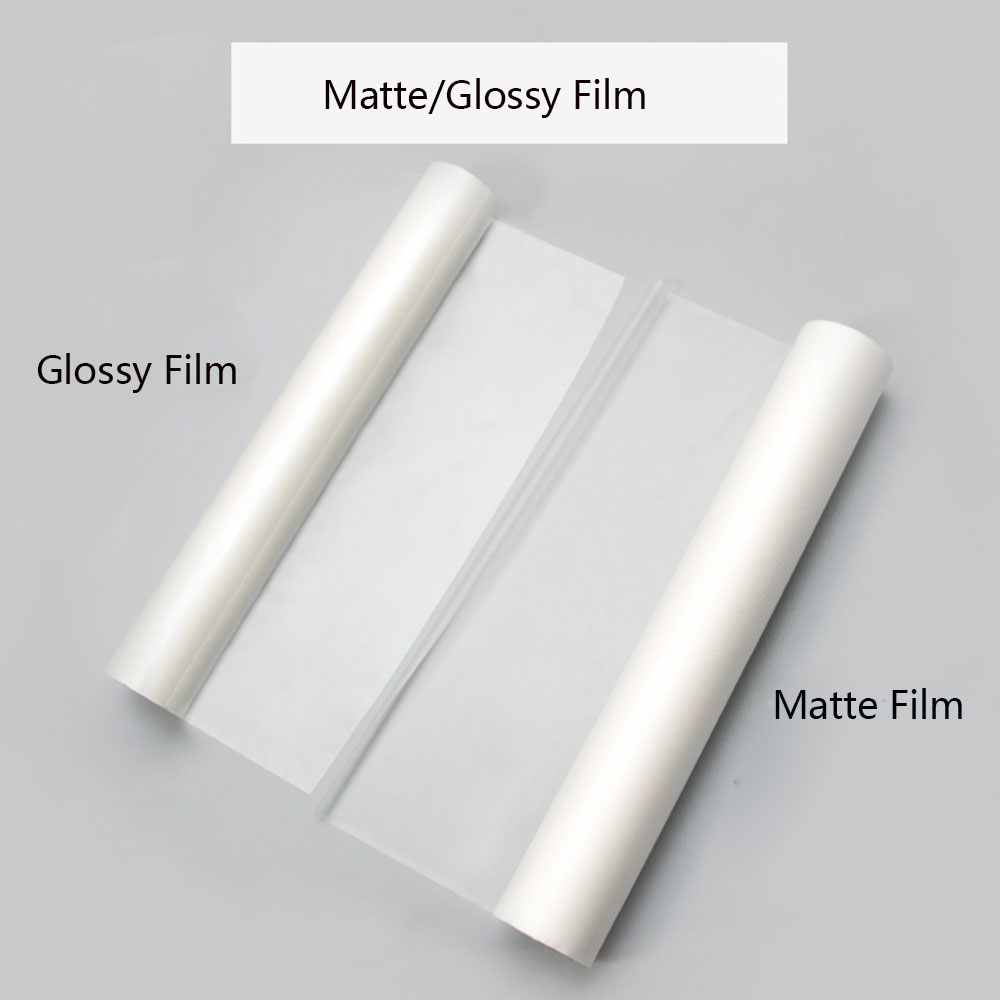 Liberi la nave lucida / opaca 1 PC 16Mic 310mmx200M 1Mil Satin Matt 1 "Nucleo Pellicole di laminazione a caldo Bopp per laminatore