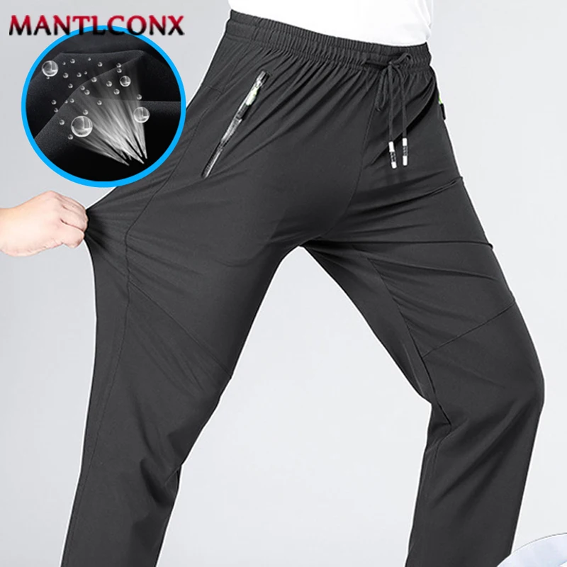 Cintura elástica jogger sweatpants masculino casual clássico esporte calças masculinas secagem rápida calças retas respirável plus size 4xl 5xl
