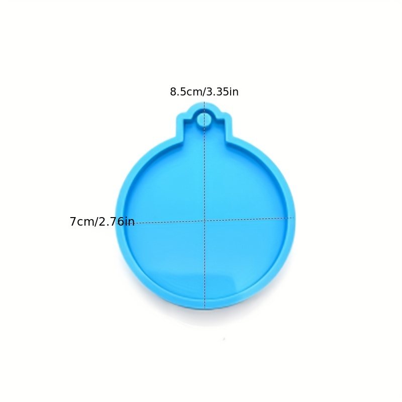 Christmas Resin Molds Silicone, 4Pcs Christmas Ornaments Round Shape Pendant Molds for Epoxy Resin, Actvty Epoxy Casting Molds