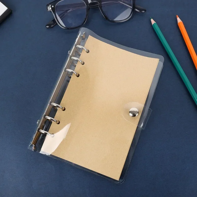 A7 A6 A5 เกลียวโปร่งใส Binder Notebook PVC โน้ตบุ๊คหลวมไดอารี่ขดลวดแหวน Binder Storage Agenda Planner กระเป๋า