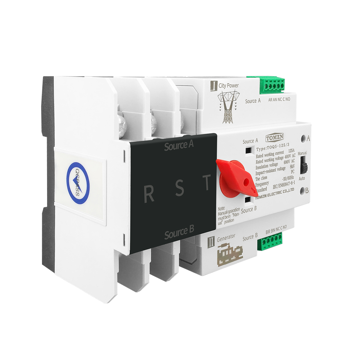 Автоматический переключатель передачи, 2P 63A 230V MCB тип