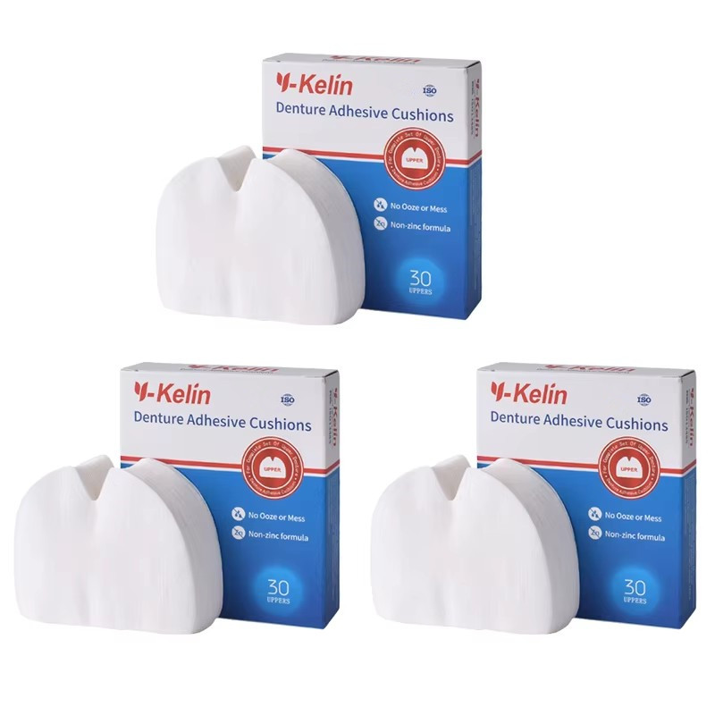 Y-Kelin 義歯粘着クッション 30/90/150 パッド/パック下部ナチュラル強力終日ホールドコンフォートクッション