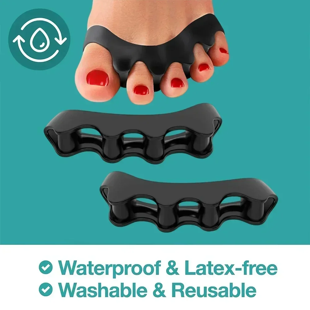 1 Pair Silicone Finger Toe Protector Toe Separators Stretchers Straightener Bunion Protector Pain Relief Foot Care 5 Colors
