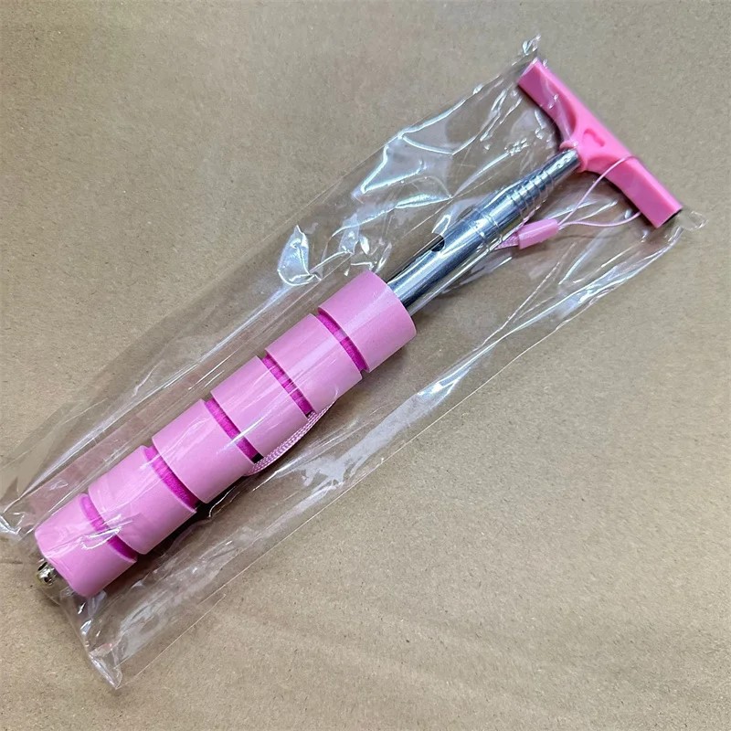 Aço inoxidável Car Espelho Retrovisor Wiper, Retrátil Layered Brush Head, Auto Wash Cleaning Brush, telescópico