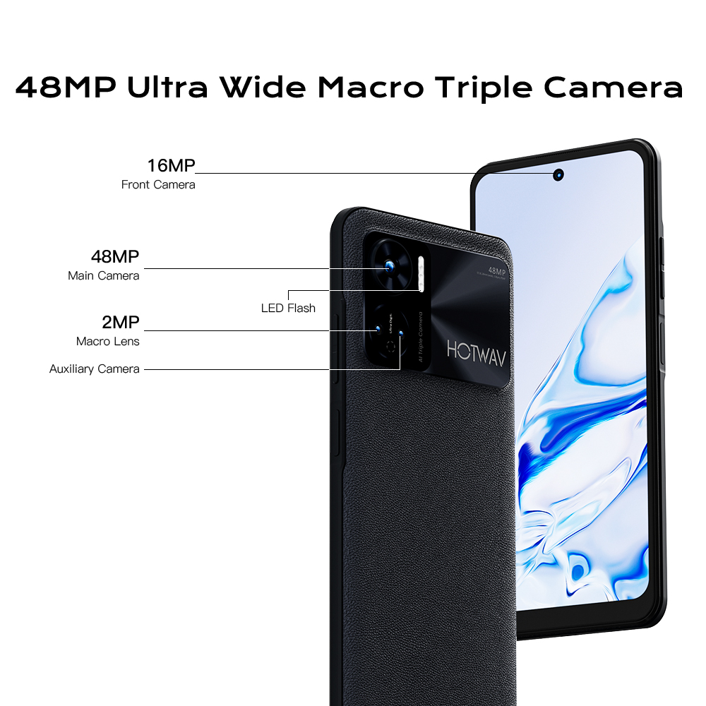 HOTWAV Note 12 Smartphone 6,8 ''HD + Android 13 8GB + 128GB Octa-Core teléfono móvil 48MP NFC 6180mAh PD3.0 20W carga teléfono móvil