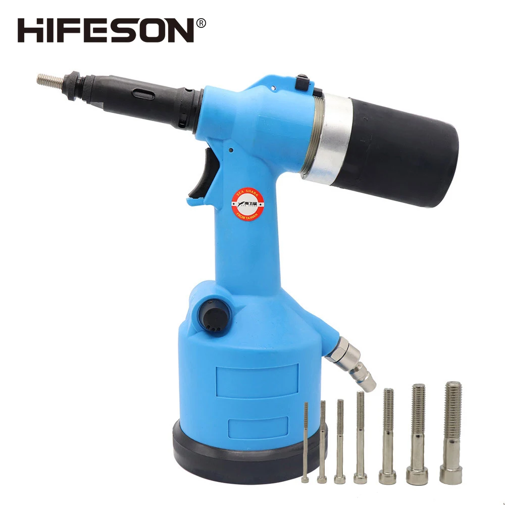 HIFESON-pistola remachadora de aire neumática, remachadora ciega automática, herramientas de ingeniería de decoración profesional hidráulica Industrial