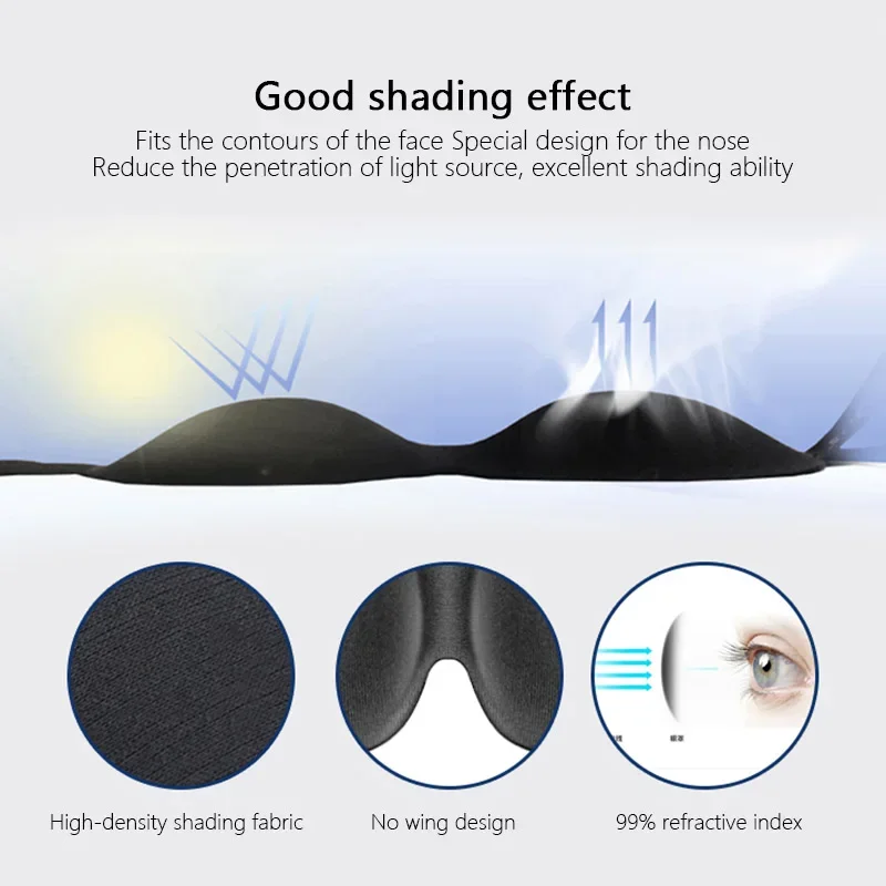 Mascarilla para dormir con copa contorneada en 3D, mascarilla para dormir con los ojos vendados, cóncavo moldeado, mascarilla para dormir nocturna, bloquea la luz con mujeres y hombres