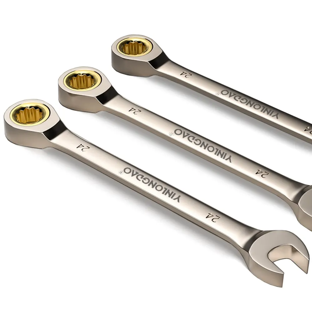 Chiave a chiave 1Pc chiavi a cricchetto dorate flessibili chiavi universali dinamometriche per strumenti di riparazione auto strumento manuale metrico
