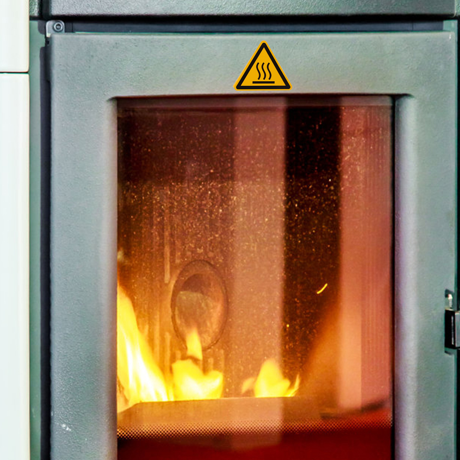 2 Blatt Zeichen Etikett Sicherheits warn etiketten Hoch temperatur ausrüstung Aufkleber Aufkleber warnen heiße Oberfläche