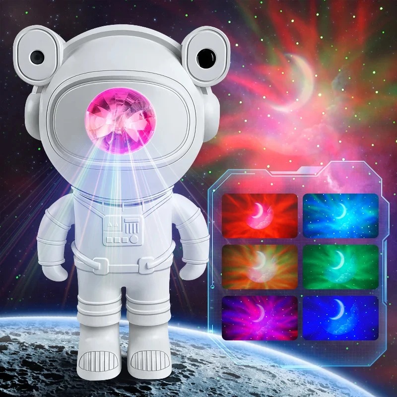 Crianças estrela diy projetor luz noturna com controle remoto 360 design ajustável astronauta nebulosa galáxia iluminação para crianças