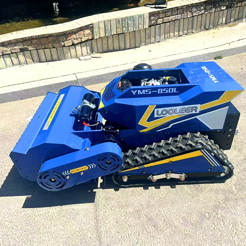 Aangepaste gratis verzending CE EPA dieselmotor All Terrain landbouw rubberen afstandsbediening robot dorsvlegel grasmaaier