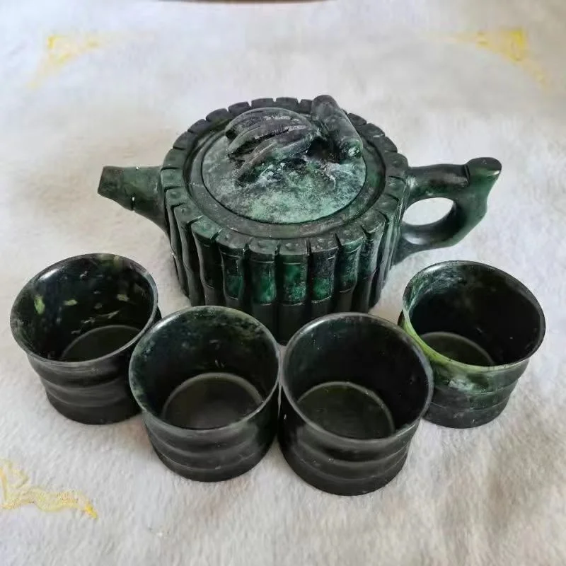 Tibetyナチュラルバイキングストーン健康製品、ティーポットカップ、お茶、サイズの竹カップ