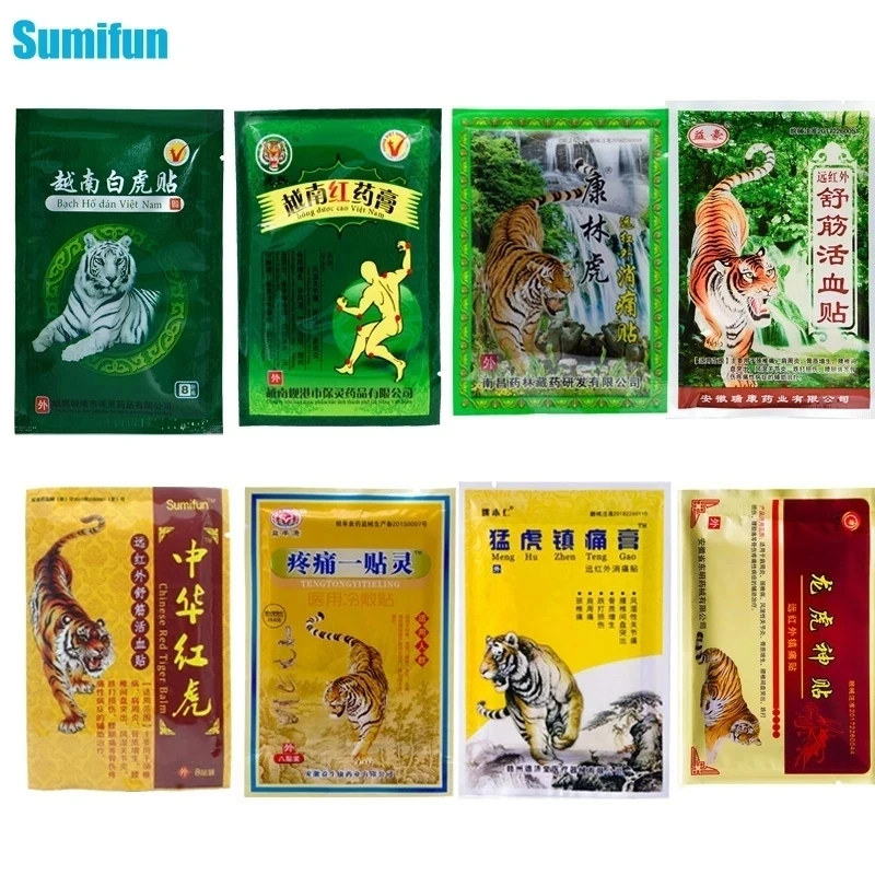 8 Chiếc Tiger Balm Thạch Cao Nóng Lưng Đau Miếng Dán Creatine Cơ Đau Và Khớp Viêm Khớp Khớp Đầu Gối Y Tế Thạch Cao Sức Khỏe chăm Sóc