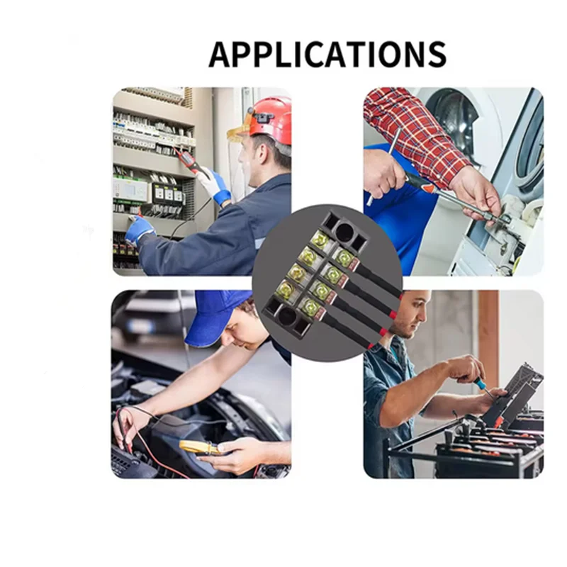 100 stuks koperen terminalconnectoren, AWG 4 6 8 10 12 ringkabelset met krimpkous 50 batterijkabelschoenen, met 50 krimpkous