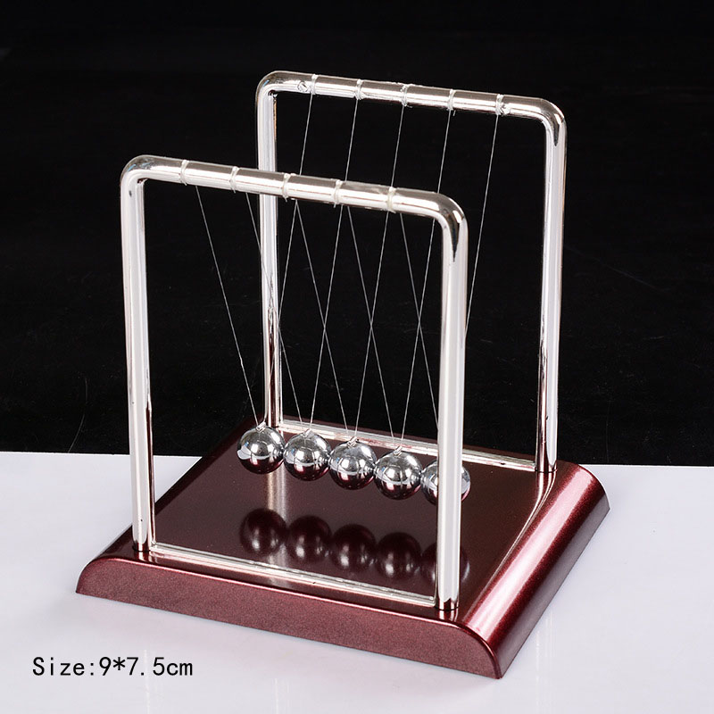Newton's berço equilíbrio bola de aço material de ensino física ciência pêndulo brinquedos de mesa alívio do estresse presentes decoração para casa