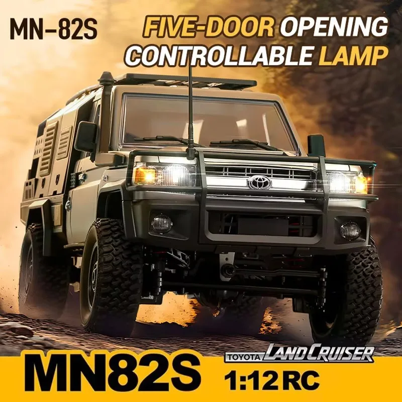Mn82 mn82s lc79 1/12 4wd escala completa rc captador caminhão curto 2.4g controle remoto escalada carro fora de estrada brinquedos para crianças presente de natal