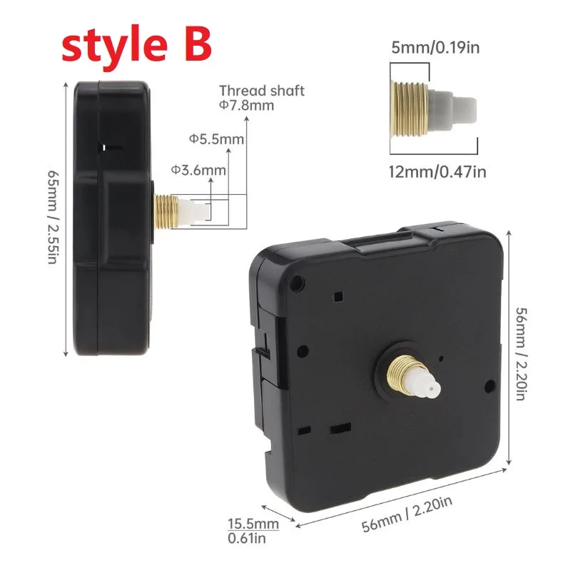 Quartz Battery Operated High Torque Long Shaft Clock Movement Replacement for Clock Repair / DIY Clock Repair Parts