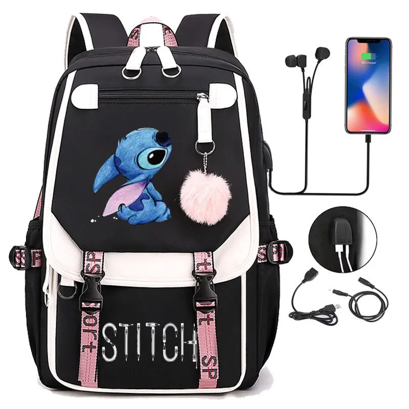 Disney niedlicher Cartoon Stitch Neuer Kinderrucksack Mini Schultasche Mädchen und Jungen Niedliche Umhängetasche