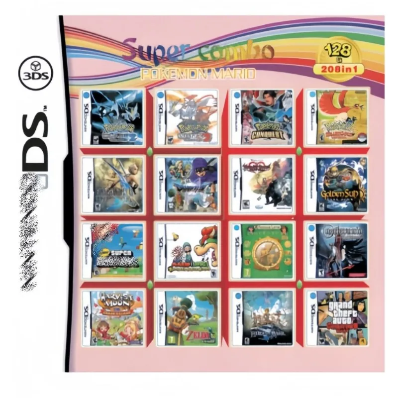 Hoge Kwaliteit 4300 IN 1 NDS-kaart Tape 23 IN 1 3DS NDS Game Card Combo Card MEGA MAN 39IN1 64 IN 1 Blote Kaart Engels Taal