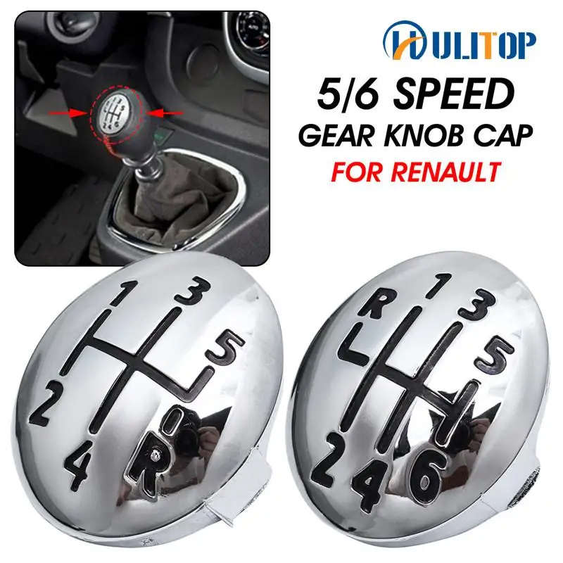 5/6 Speed Car Gear Lever Shift Knob Cap Cover For Renault Clio Twingo Scenic Megane II 1996-2011 Gear Lever Shift Knob Head