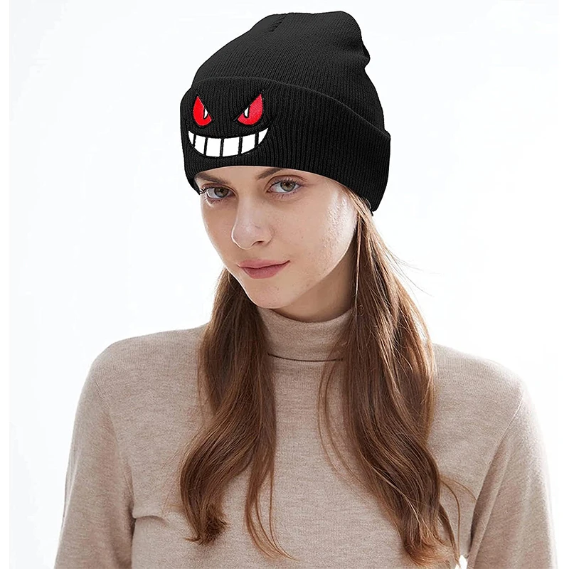 Anime Cap Unisex Tägliche Mütze Erwachsene Kinder Cartoon Gestickte Strickmütze Halloween Cosplay Prop Weihnachtsgeschenk