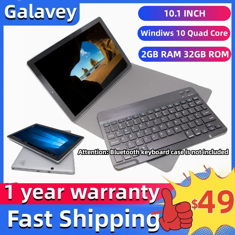 Vendas quentes 10.1 ''NX16A Windows 10 Tablet Quad Core 2GB RAM 32GB ROM Câmeras duplas 1280*800IPS WIFI Tablets PC