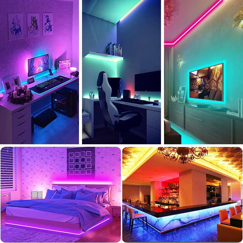 ไฟ LED RGB LED Strip เพลงซิงค์ไฟ LED สําหรับทีวี USB 5V LED เทปริบบิ้นสําหรับ TV Backlight ห้องนอนตกแต่ง