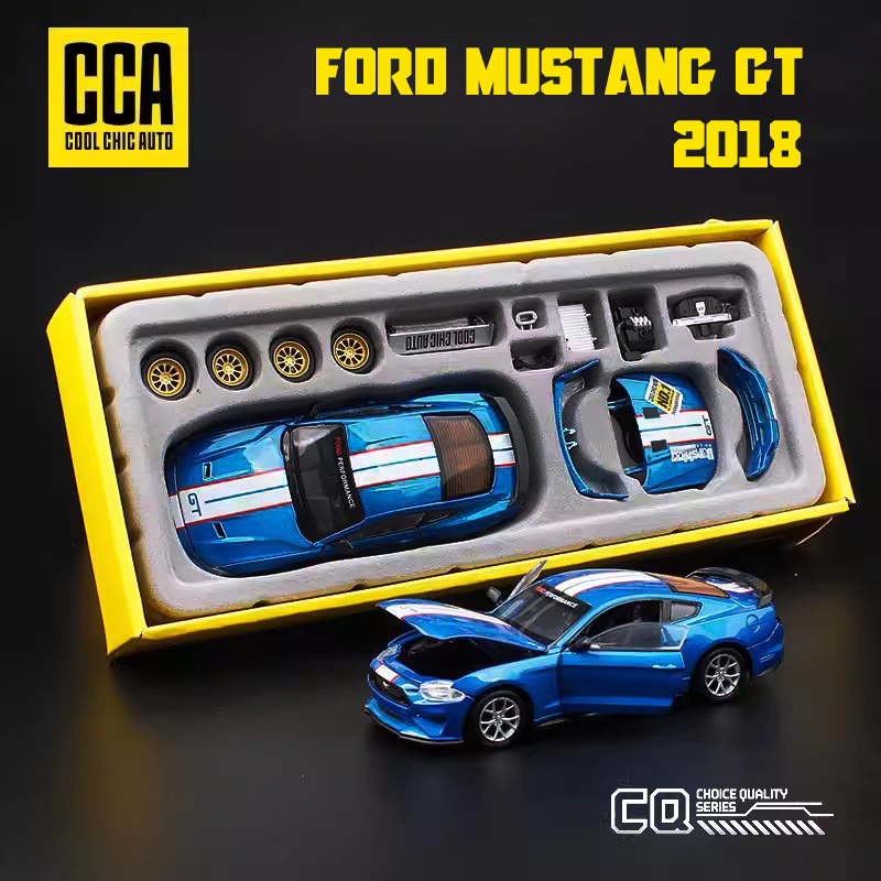 CCA MSZ 1:42 2018 フォードマスタング GT 合金おもちゃの車モデルレーシング合金アセンブリシリーズスポーツカーフィッティングスタイル