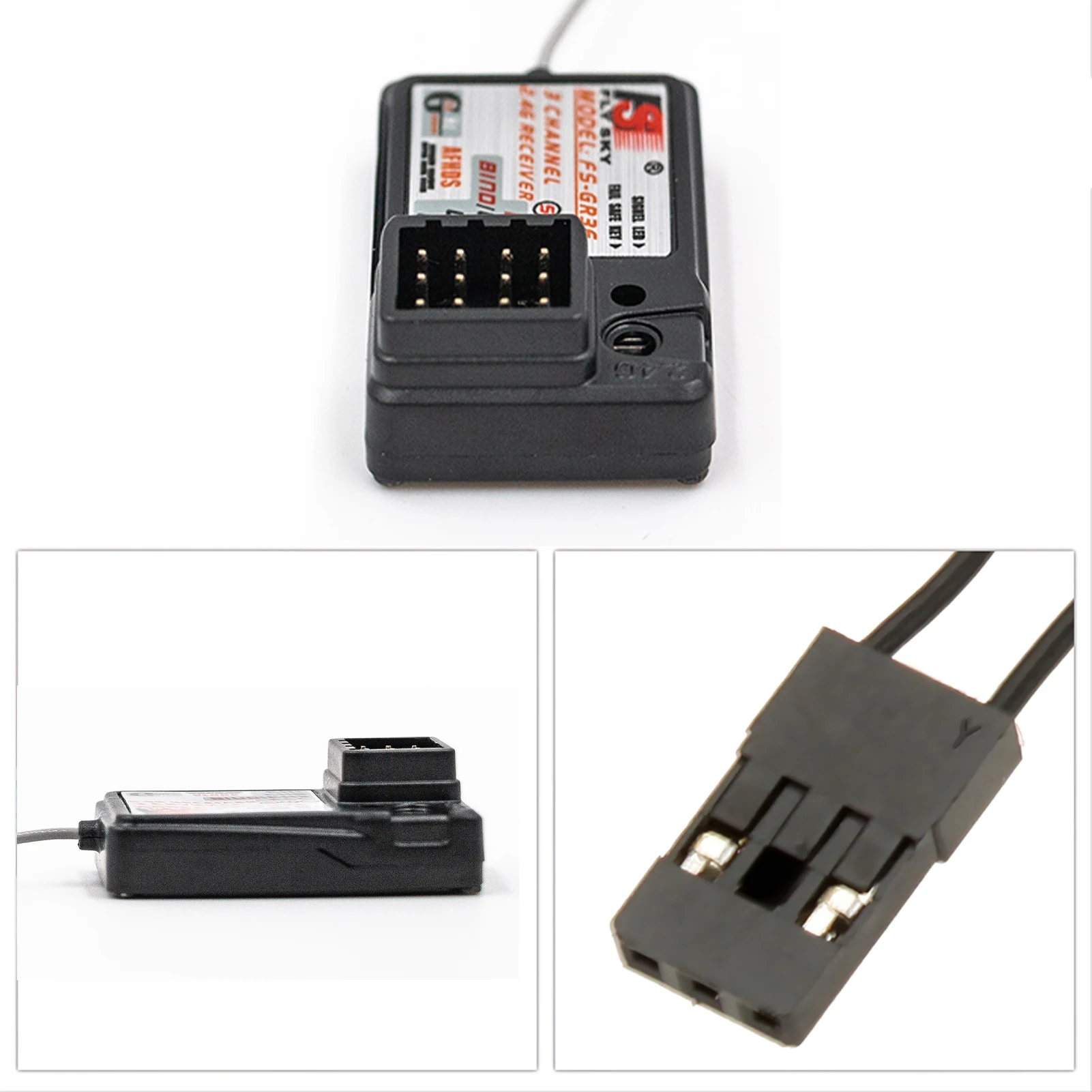 Flysky FS-GR3E AFHDS 3CH สําหรับ RC รถเรือ FS-GT2 FS-GT2B FS-GT3B FS-GT3C FZ-IT4S