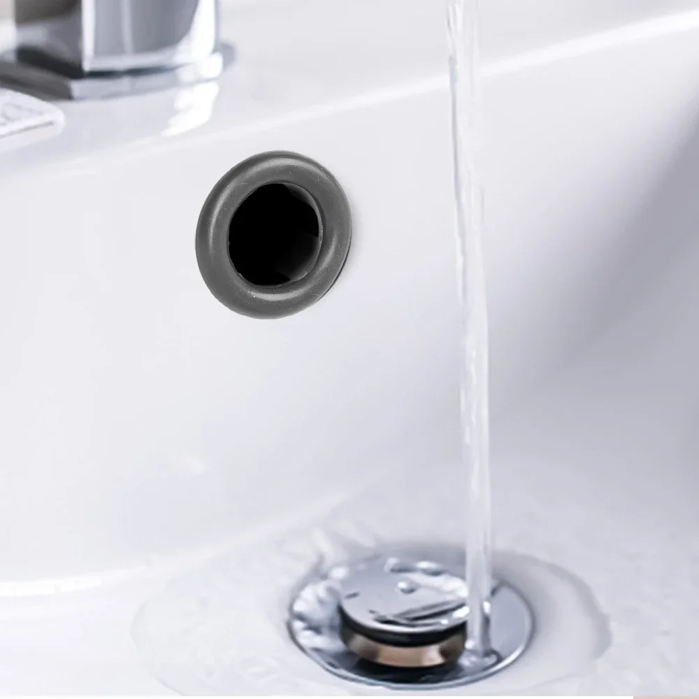 4/1 ชิ้นอ่างล้างจานล้นแหวนเปลี่ยนห้องน้ําอ่างล้างหน้า Trim Bath รอบพลาสติกอ่างล้างจาน Overflow Hole ครอบคลุมอุปกรณ์ครัว