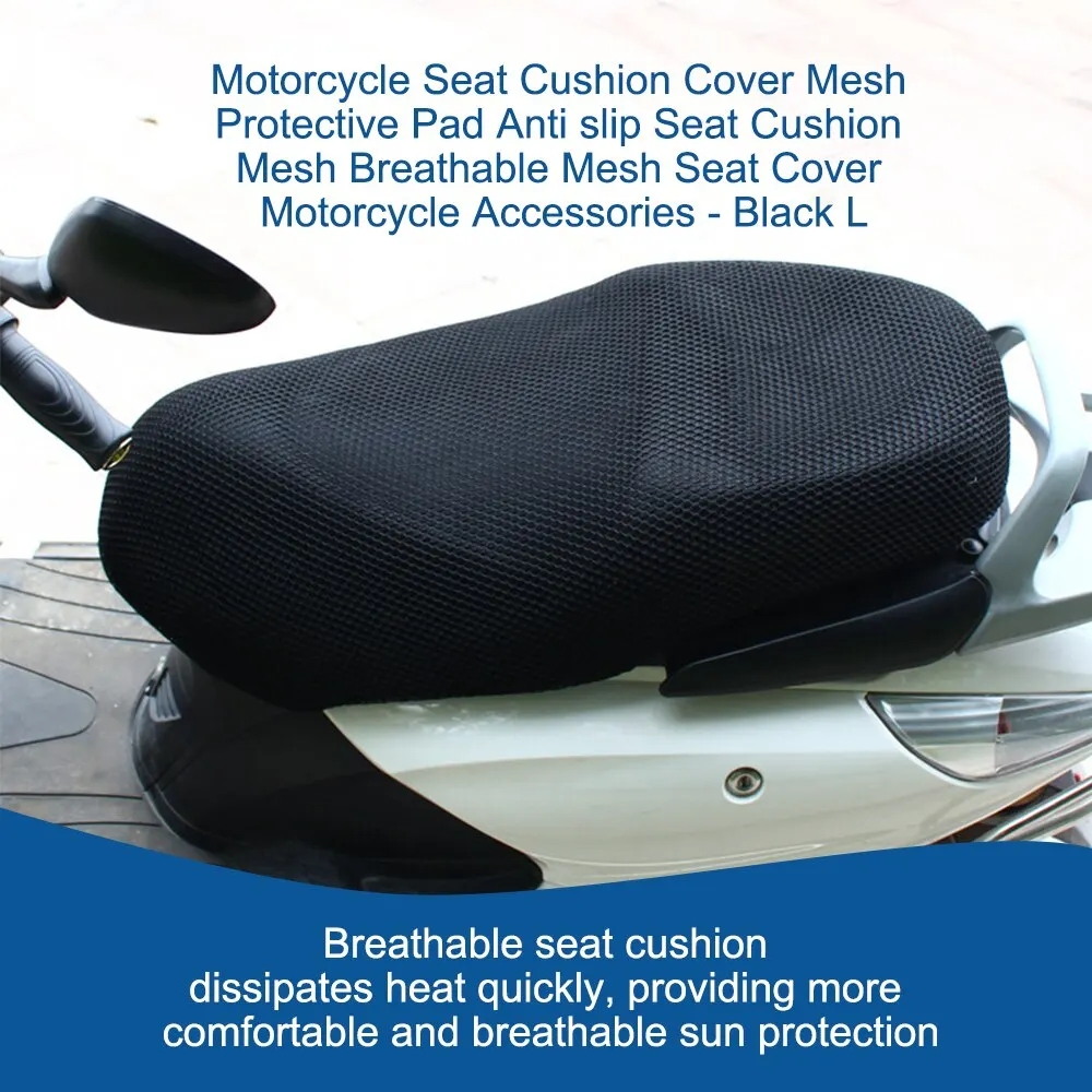 1pc Atmungsaktive Sommer Kühlen 3D Mesh Motorrad Moped Motorrad Roller Sitzbezüge Kissen Anti-Slip Abdeckung Grid Schutz pad