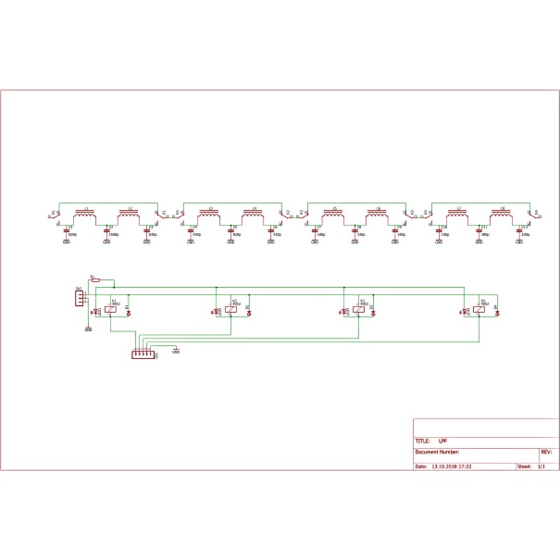 XF-LPF-HF filter  12v 100W HF low pass LPF unit 3.5Mhz-30Mhz