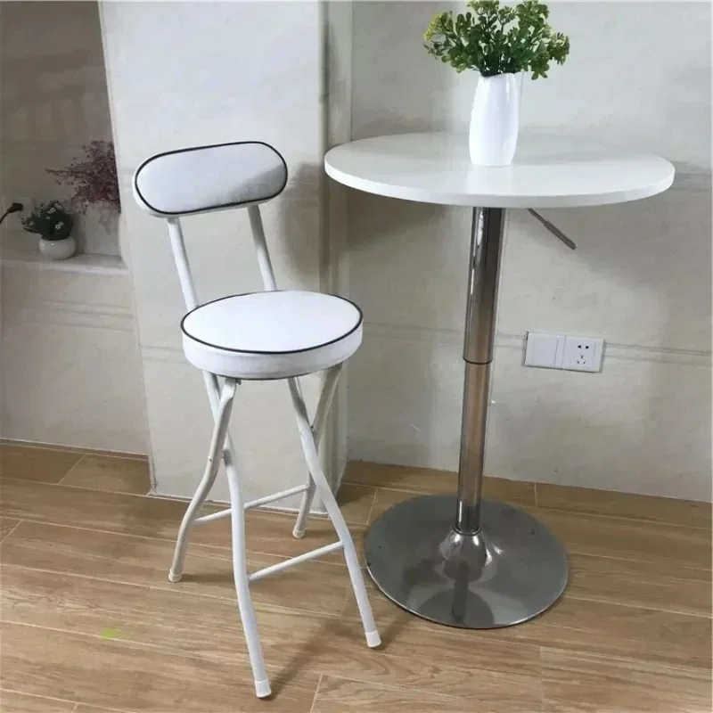 Cadeiras de bar dobráveis, moderno, simples, banco de bar para casa, caixa registradora, cadeira alta portátil com encosto